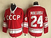 Sergei Makarov 24 Red 1980 Olympics Russia CCCP Throwback Jersey,baseball caps,new era cap wholesale,wholesale hats